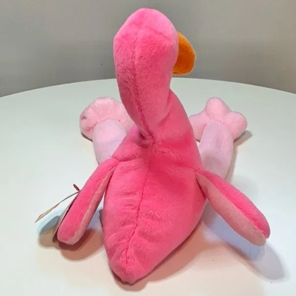 TY Beanie Babies PINKY NWT Pink Flamingo 1995 DOB February 13, 1995 - Picture 6 of 11